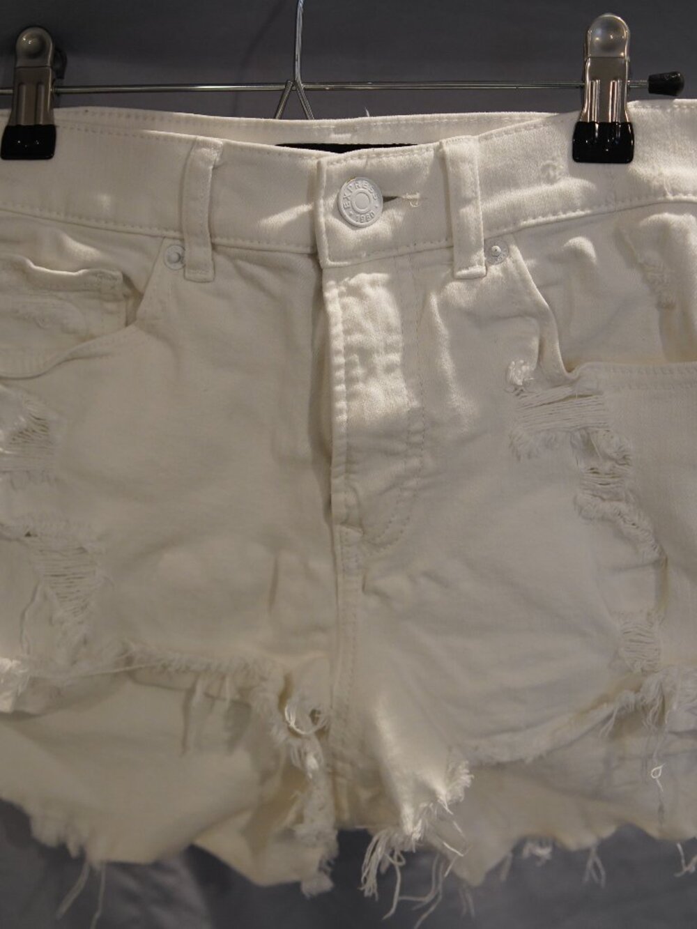 Express White Jean Shorts